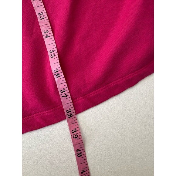 Susan Graver Women’s Shift Dress Pink 1XL Pullover V Neck Short Sleeve Pockets - Picture 7 of 11